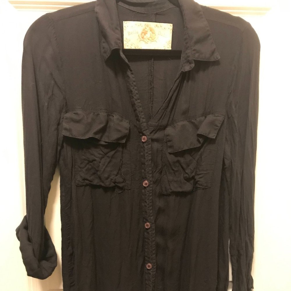 Bella Dahl Navy Blue Button Down Shirt